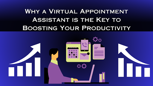 A Virtual Assistant is sitting in front of screen and dealing managing his work.