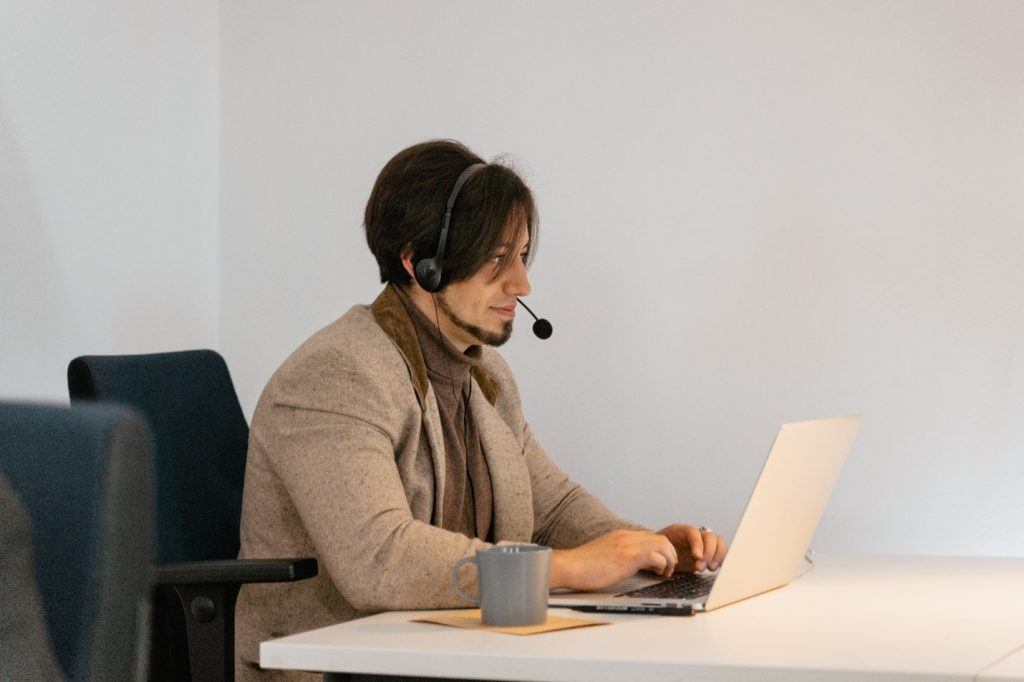 Virtual Office Assistants is doing work in his office for the client.